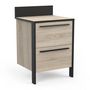 Voir la diapositive 4 : Meuble de cuisine bas casserolier 2 tiroirs style industriel L64cm BRICKHOUSE