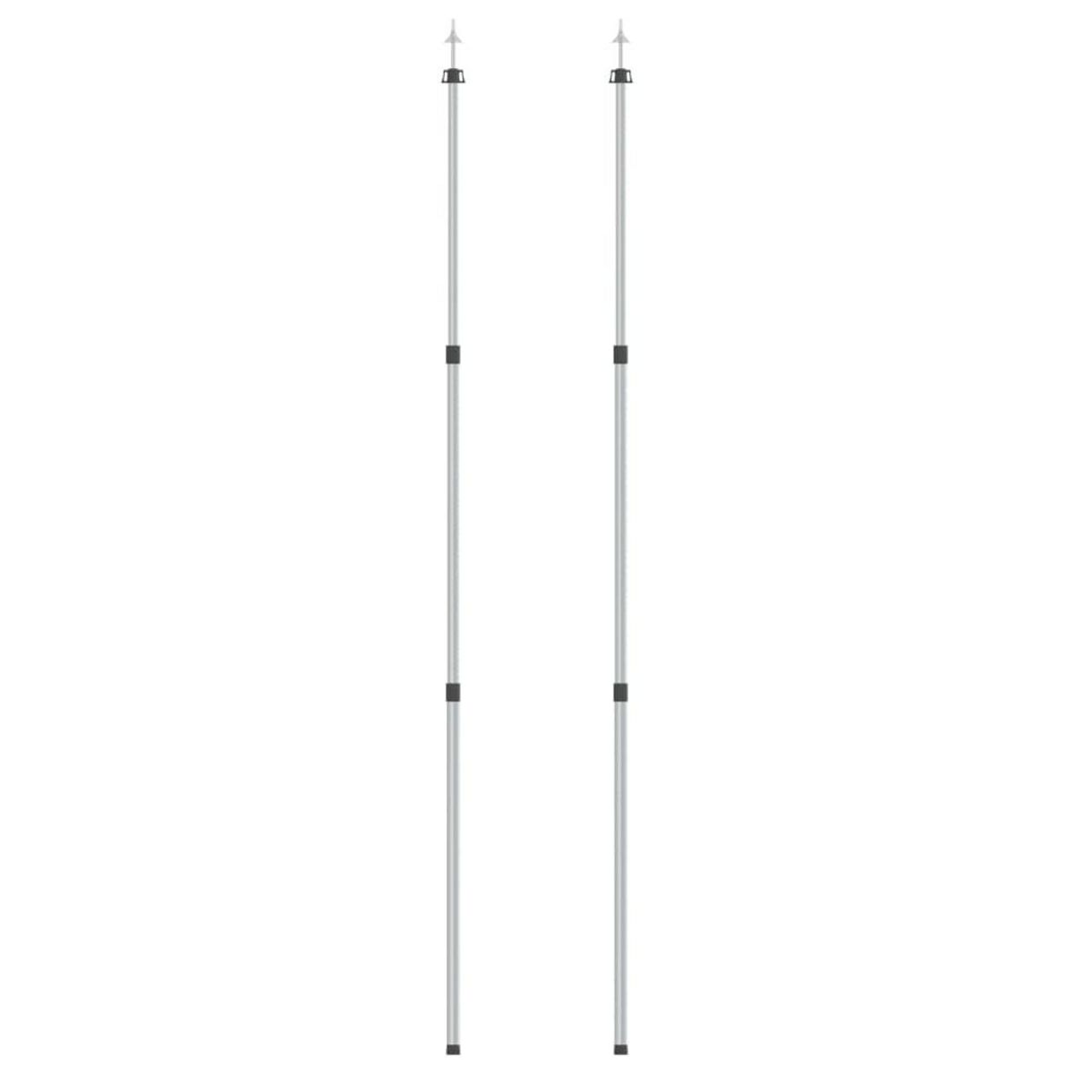 VIDAXL Mats de bache telescopiques 102-260 cm 2 pcs Aluminium