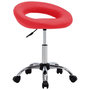 Voir la diapositive 1 : VIDAXL Chaise de travail roulante Rouge Similicuir