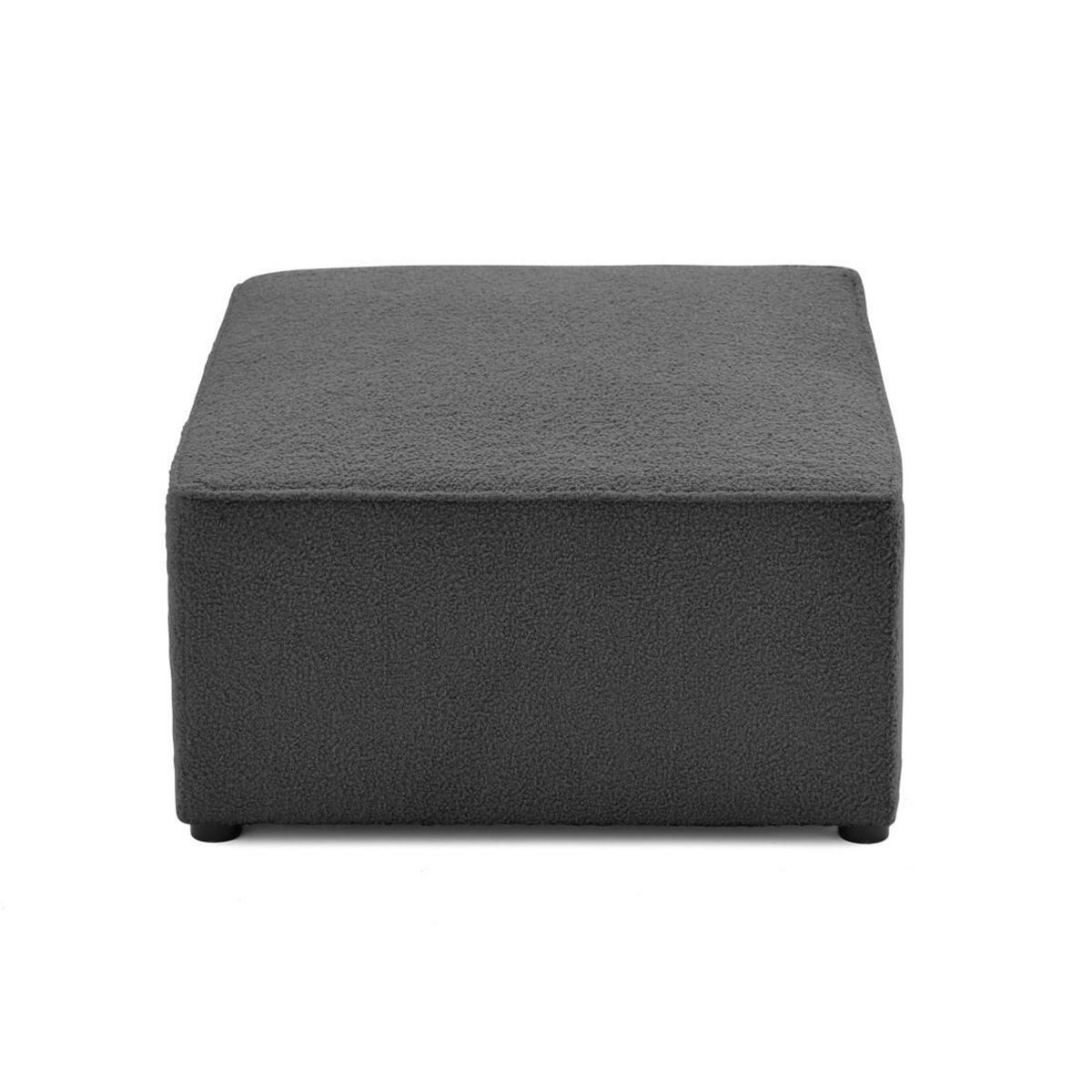 BEST MOBILIER Topaze - pouf - en tissu bouclette