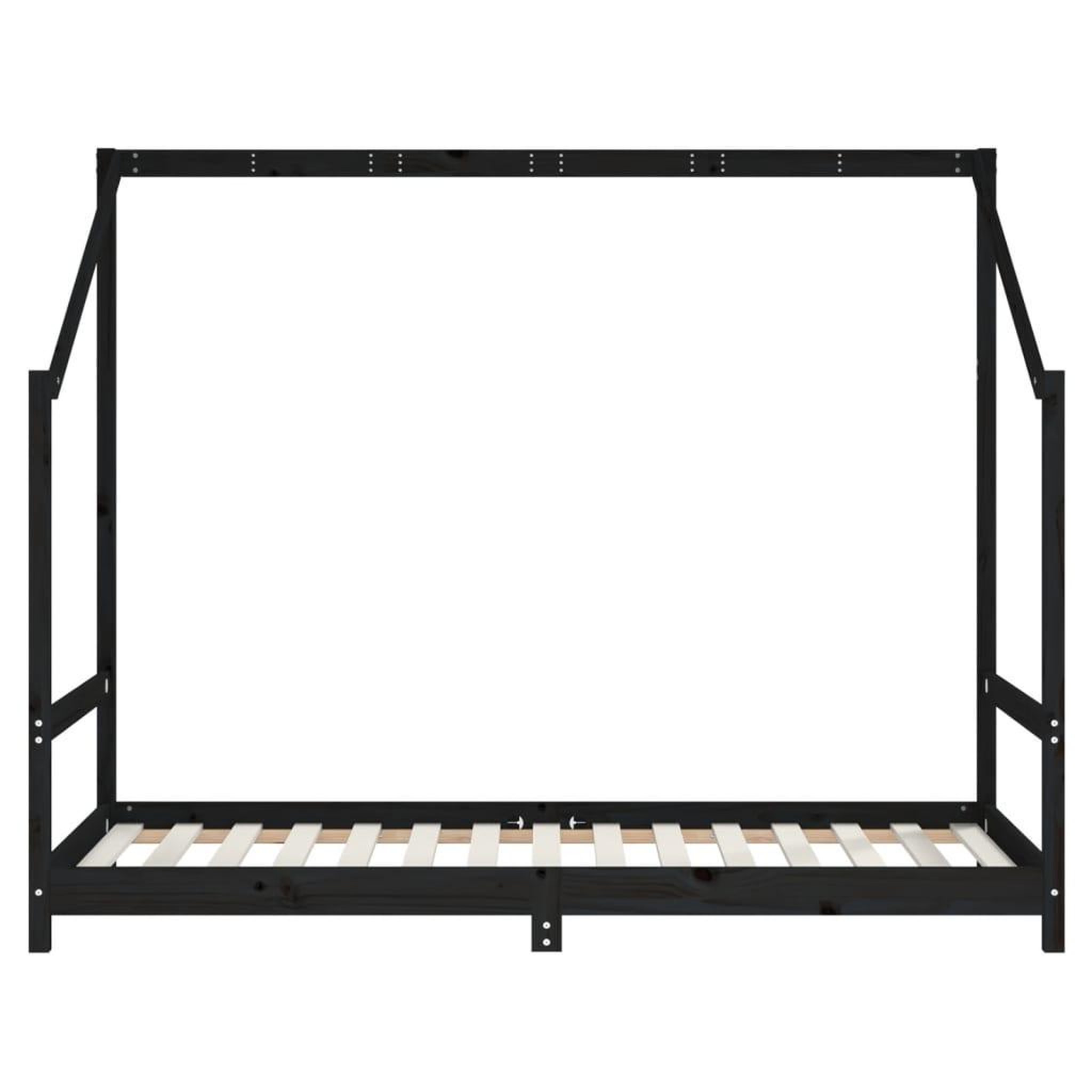 Voir la diapositive 4 : VIDAXL Cadre de lit pour enfants noir 90x190 cm bois de pin massif
