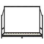 Voir la diapositive 4 : VIDAXL Cadre de lit pour enfants noir 90x190 cm bois de pin massif
