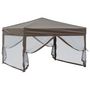 Voir la diapositive 3 : VIDAXL Tente de reception pliable avec parois Taupe 3x3 m