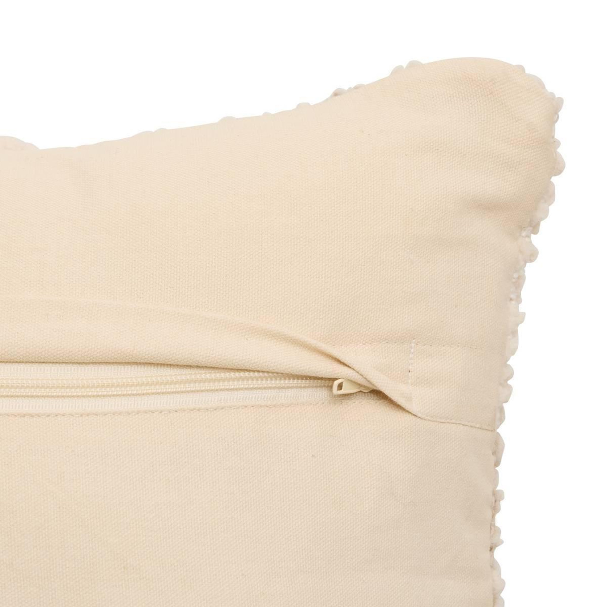 Voir la diapositive 3 : ATMOSPHERA Coussin déco laine chenille  ameya  38x58cm beige lin