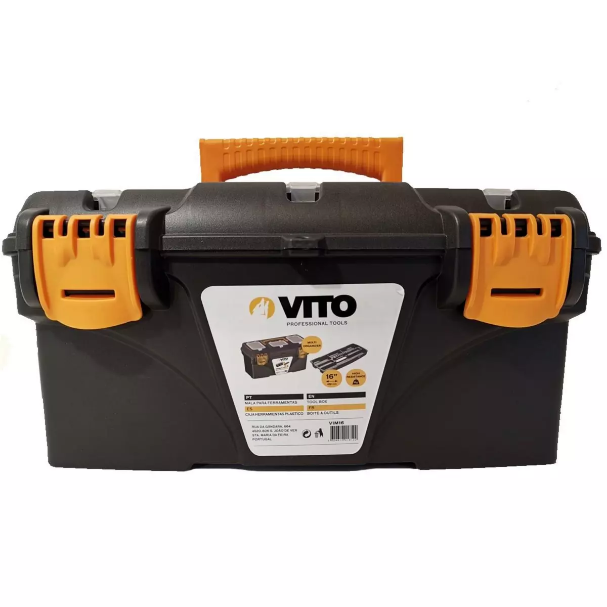 VITO Pro-Power Boite à outils 16  410 x 209 x 195 mm Caisse à outils multi-rangement haute résistance