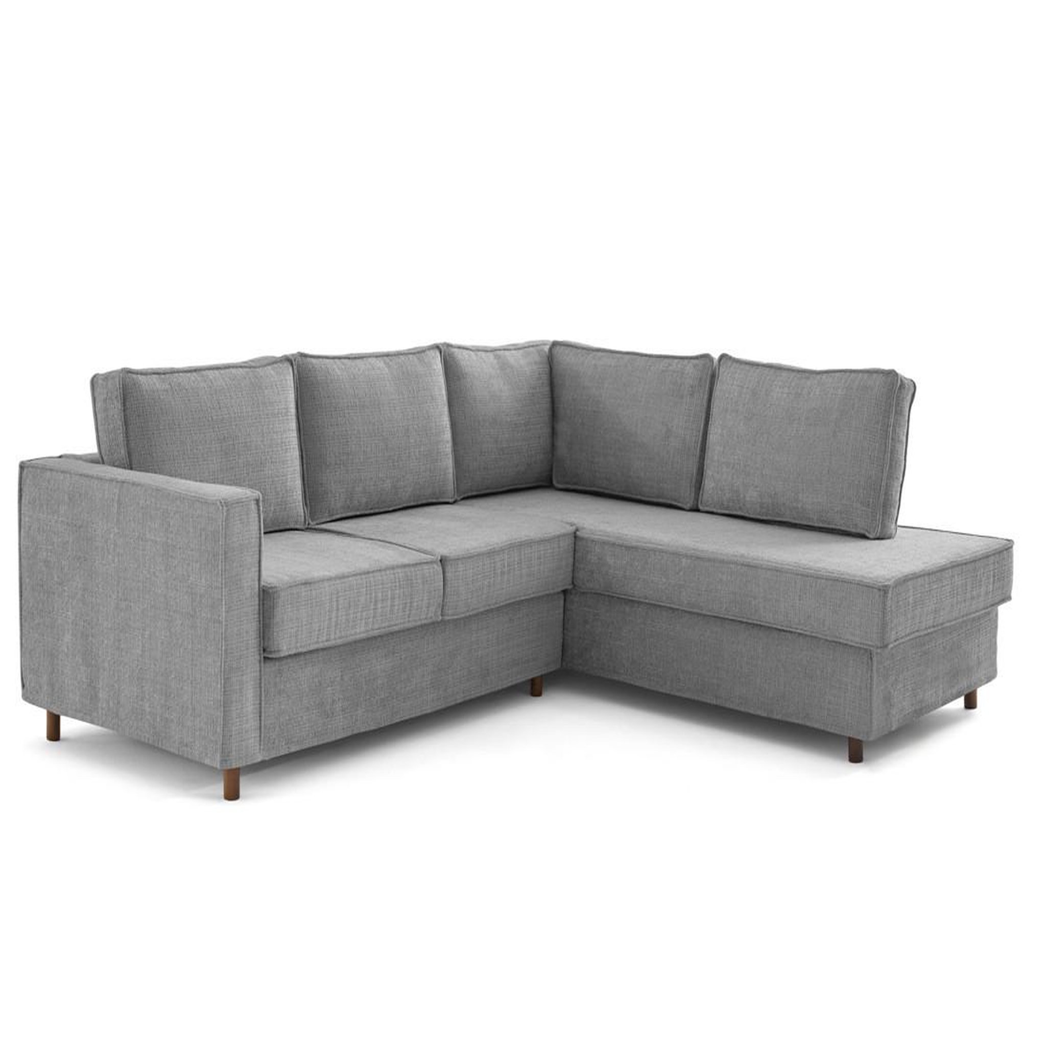 Voir la diapositive 4 : LISA DESIGN Jake - canapé déhoussable d'angle droit 5 places en velours texturé