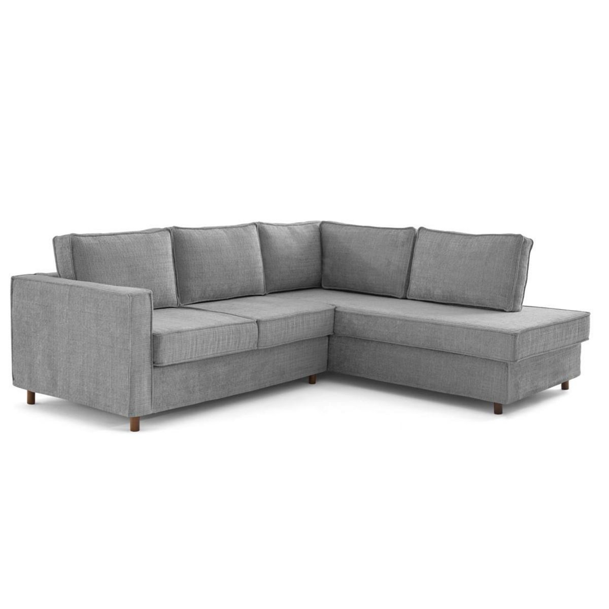 LISA DESIGN Jake - canapé déhoussable d'angle droit 5 places en velours texturé