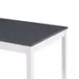 VIDAXL Table de salle a manger Blanc et gris 140 x 70 x 73 cm Pin