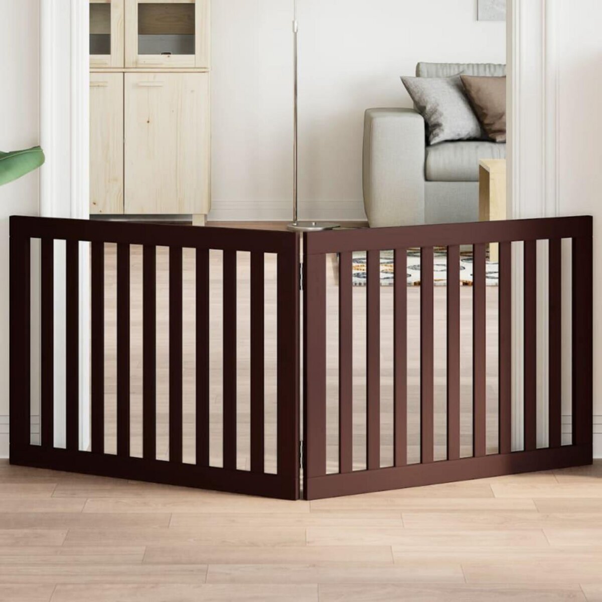 VIDAXL Barriere pour chien pliable 2 panneaux 160 cm bois de peuplier