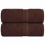 Voir la diapositive 1 : VIDAXL Serviettes de visage 2 pcs marron 30x30 cm 360 g m² 100% coton