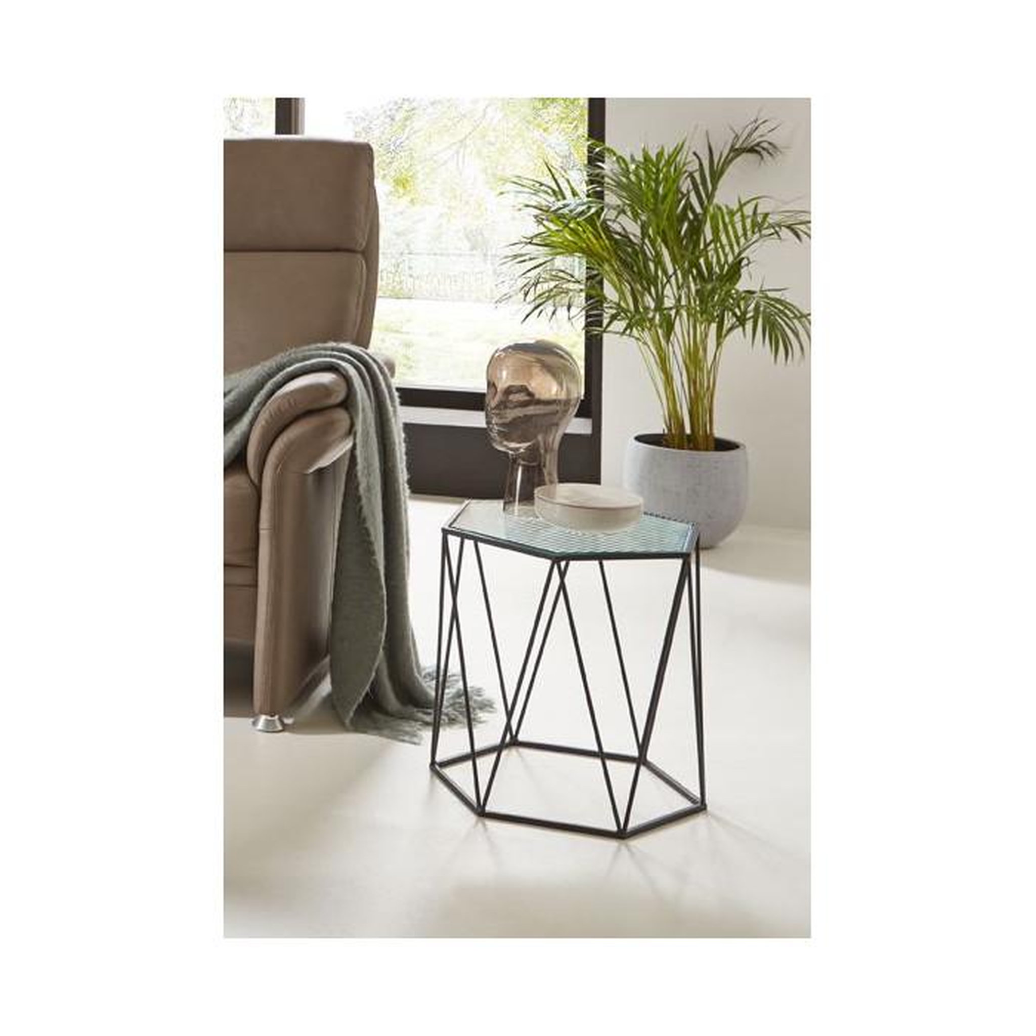 Voir la diapositive 4 : Paris Prix Table d'Appoint Design  Ondulé  46cm Noir