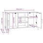 Voir la diapositive 6 : VIDAXL Buffet Blanc 107x38x60 cm Bois d'ingenierie