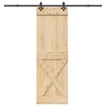 VIDAXL Porte coulissante et kit de quincaillerie 70x210 cm pin massif