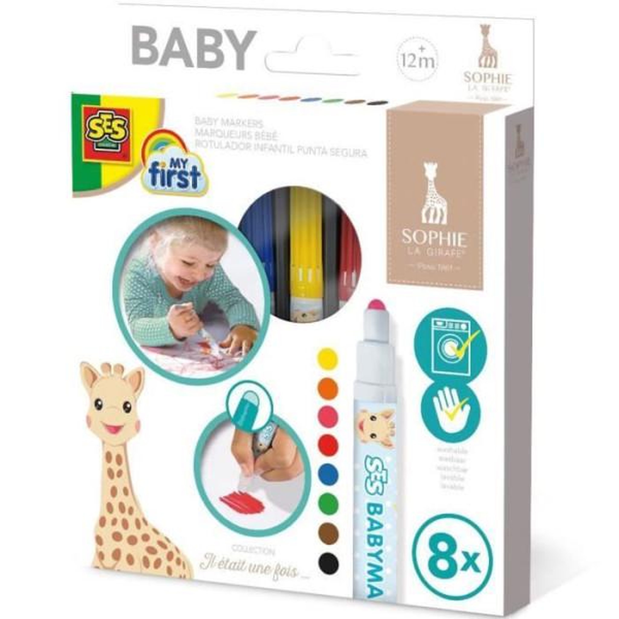 SES Creative SOPHIE LA GIRAFE Feutres pour bébé