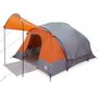 Voir la diapositive 2 : VIDAXL Tente familiale tunnel 8 personnes gris et orange impermeable