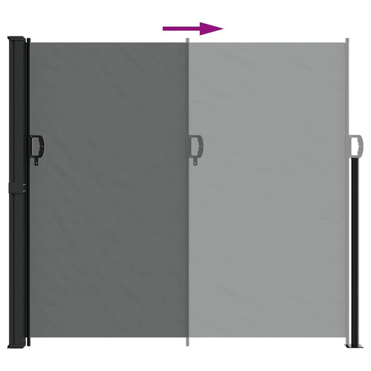 VIDAXL Auvent lateral retractable anthracite 180x600 cm