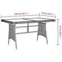 Voir la diapositive 5 : VIDAXL Table de jardin Gris 130x70x72 cm Resine tressee et acacia