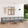 Voir la diapositive 1 : VIDAXL Salon de jardin 8 pcs Gris Bois de pin massif