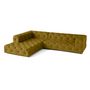 Voir la diapositive 4 : LISA DESIGN Gallata - canapé chesterfield d'angle gauche - 5 places - en velours