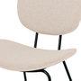 Voir la diapositive 6 : Rendez vous déco Lot de 2 chaises en tissu beige et pieds en métal noir-Verner