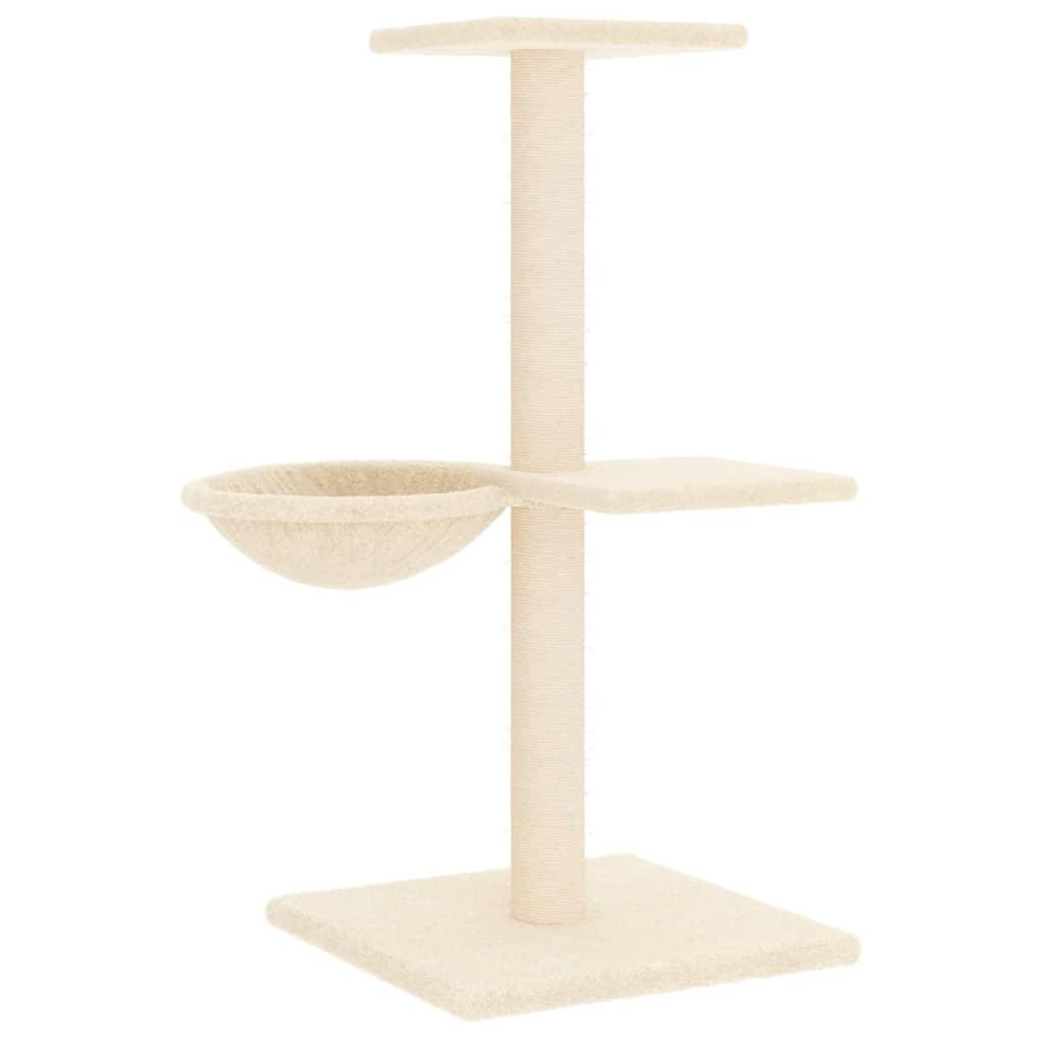 Voir la diapositive 5 : VIDAXL Arbre a chat avec griffoirs en sisal creme 72 cm