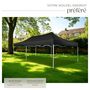 Voir la diapositive 3 : tectake Pavillon de jardin 6 x 3 m avec cadre en aluminium noir