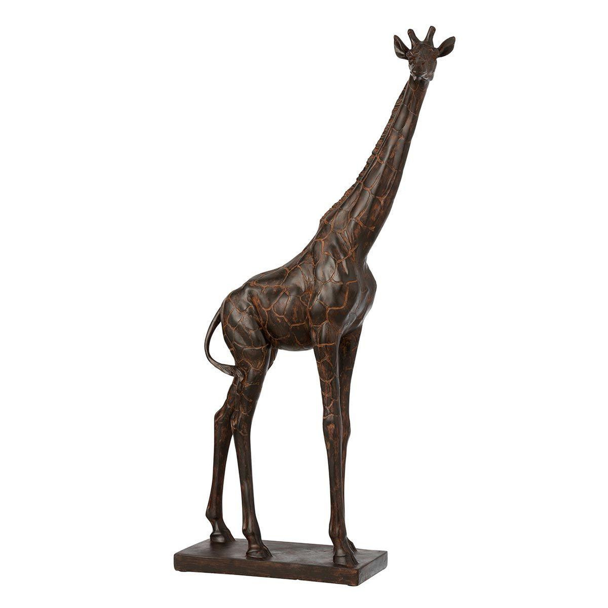 J-LINE Statuette déco  girafe  73cm marron