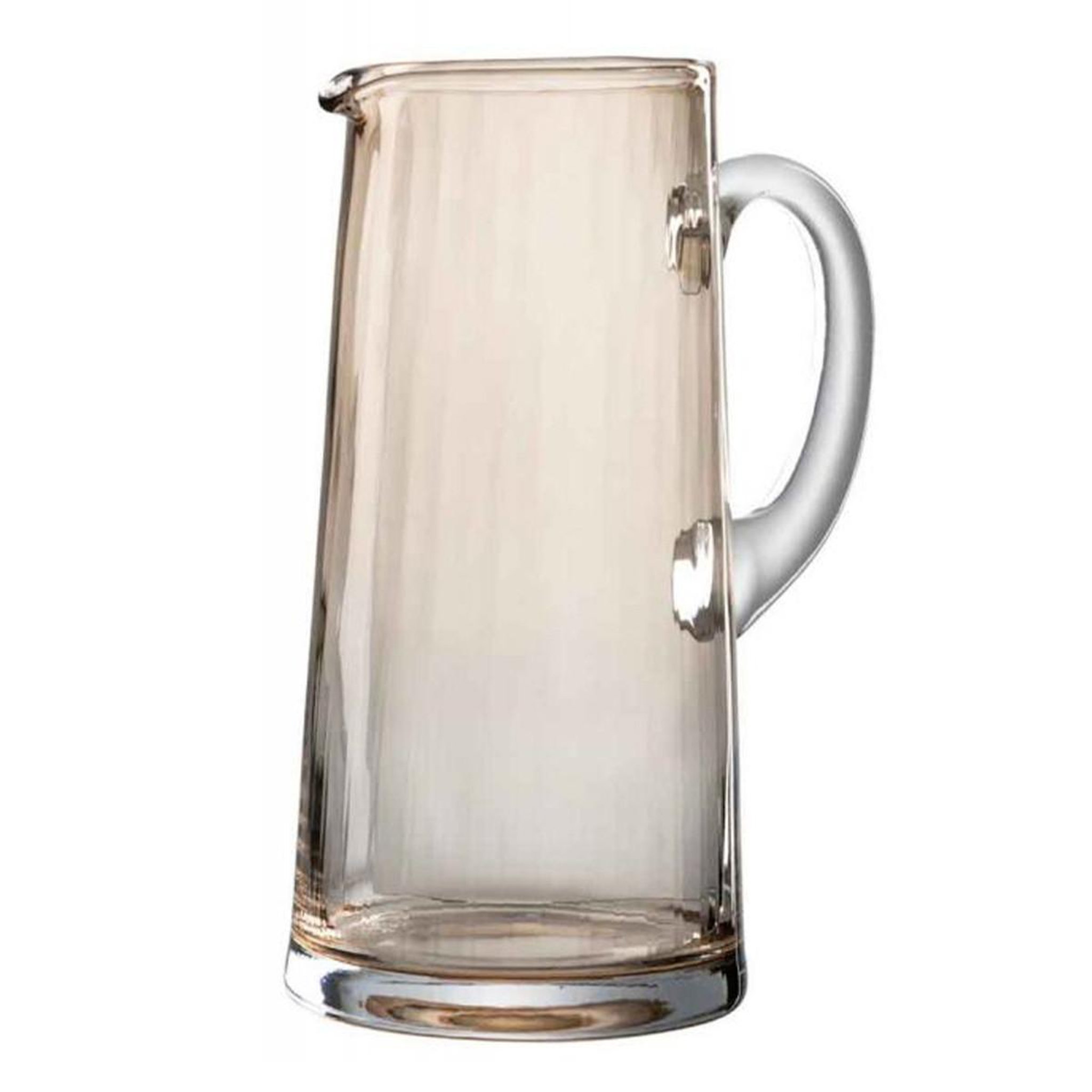 J-LINE Carafe en verre design  lignes  1,5l ambre