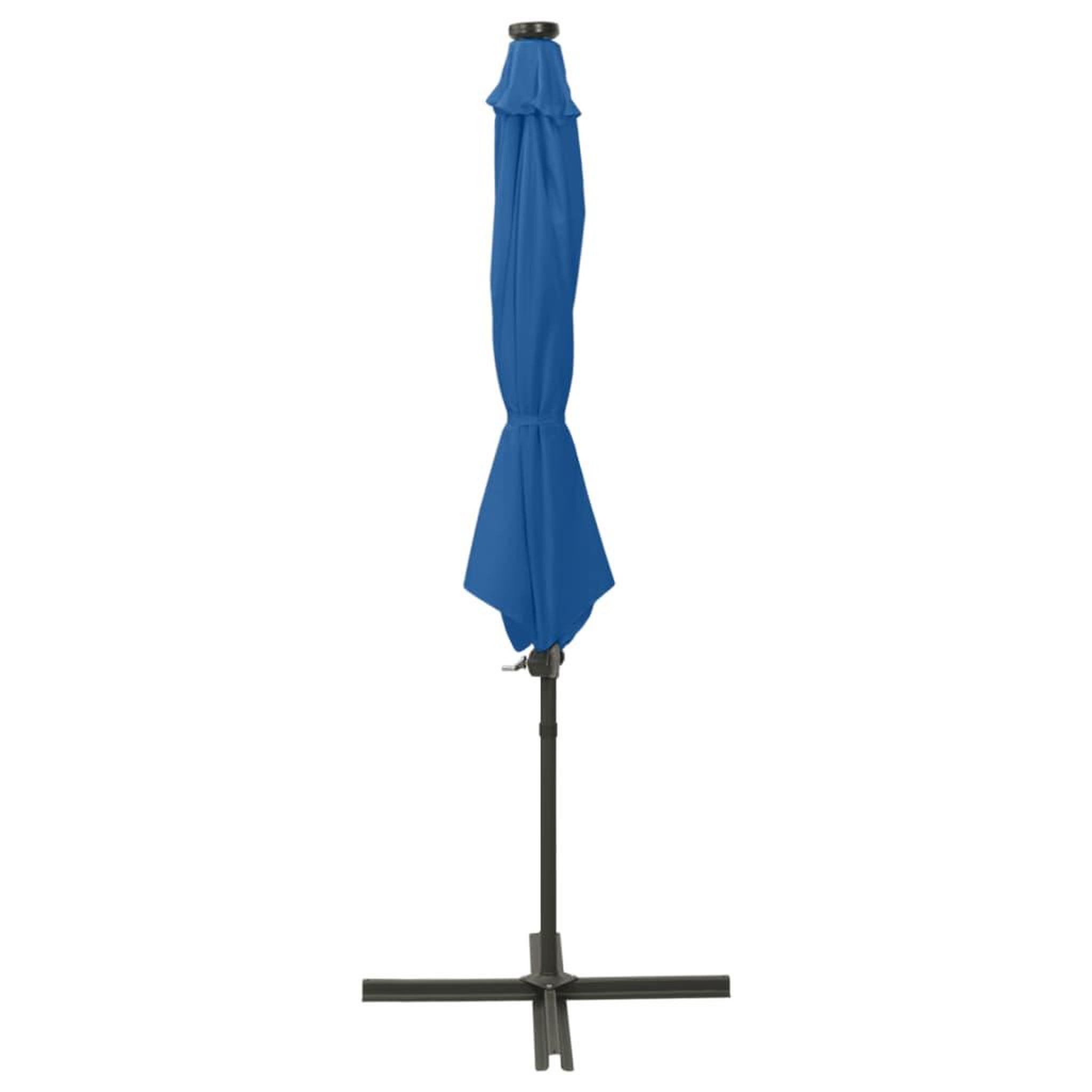 Voir la diapositive 2 : VIDAXL Parasol de jardin en porte-a-faux et mat et lumieres LED