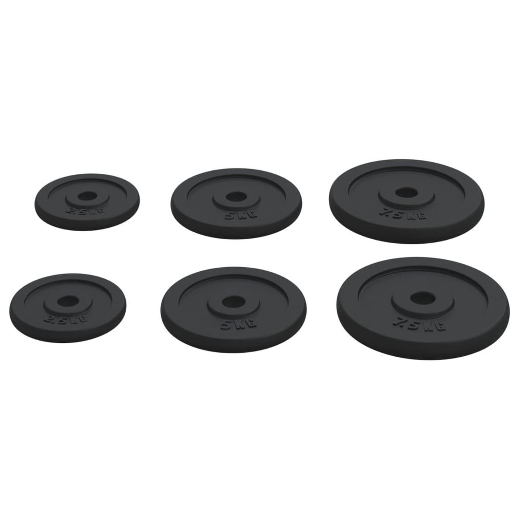 Voir la diapositive 5 : VIDAXL Plaques de poids 6 pcs 30 kg Fonte