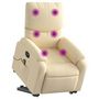 Voir la diapositive 3 : VIDAXL Fauteuil inclinable de massage electrique Creme Tissu