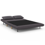 Voir la diapositive 3 : ID MARKET Canapé convertible ROMEO lit d'appoint 2 places 120 x 190 cm tissu gris anthracite
