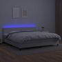 Voir la diapositive 4 : VIDAXL Sommier a lattes de lit avec matelas et LED Blanc 200x200 cm