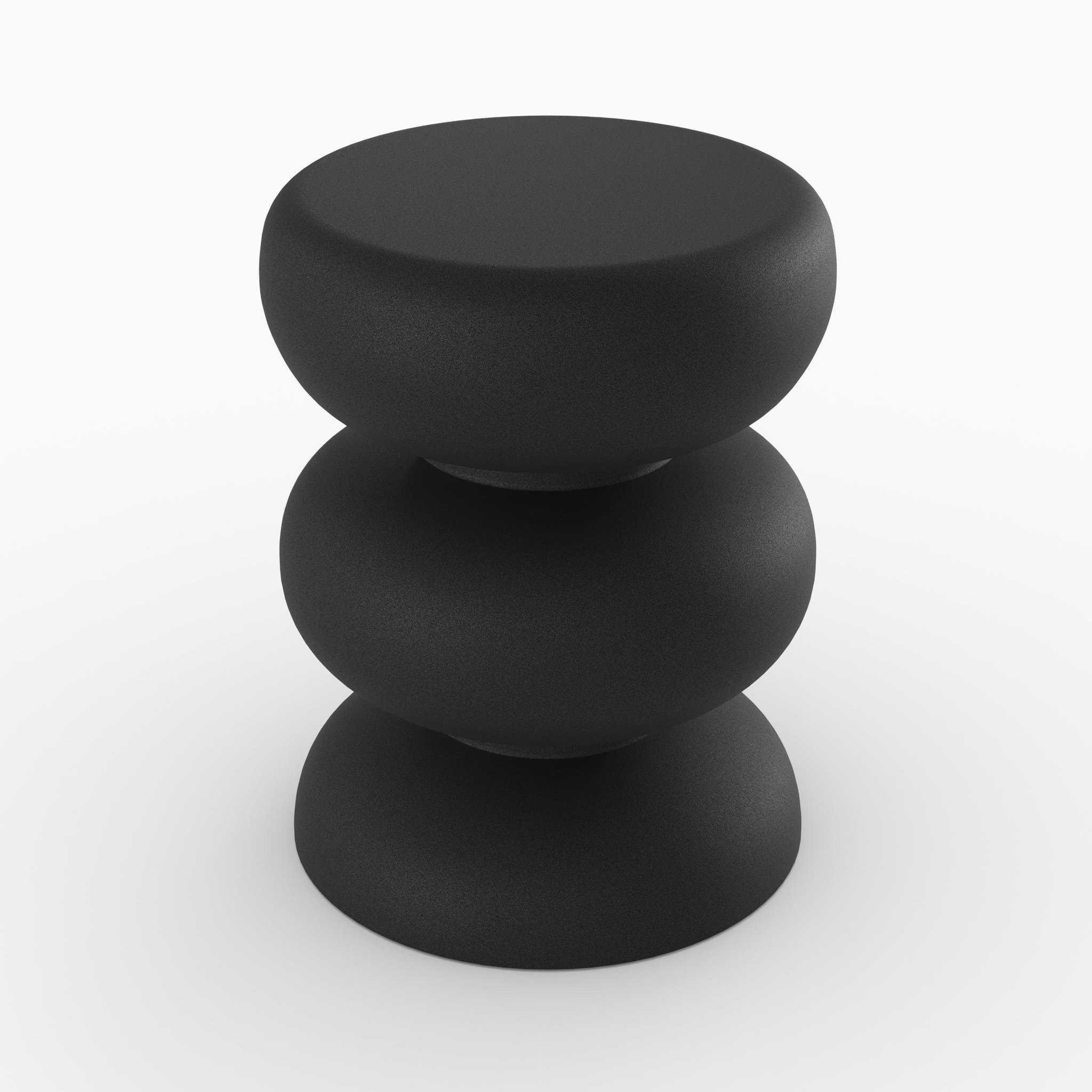 Voir la diapositive 5 : MAISON PAVANE Table d'appoint ronde en métal noir d35 cm-cléo