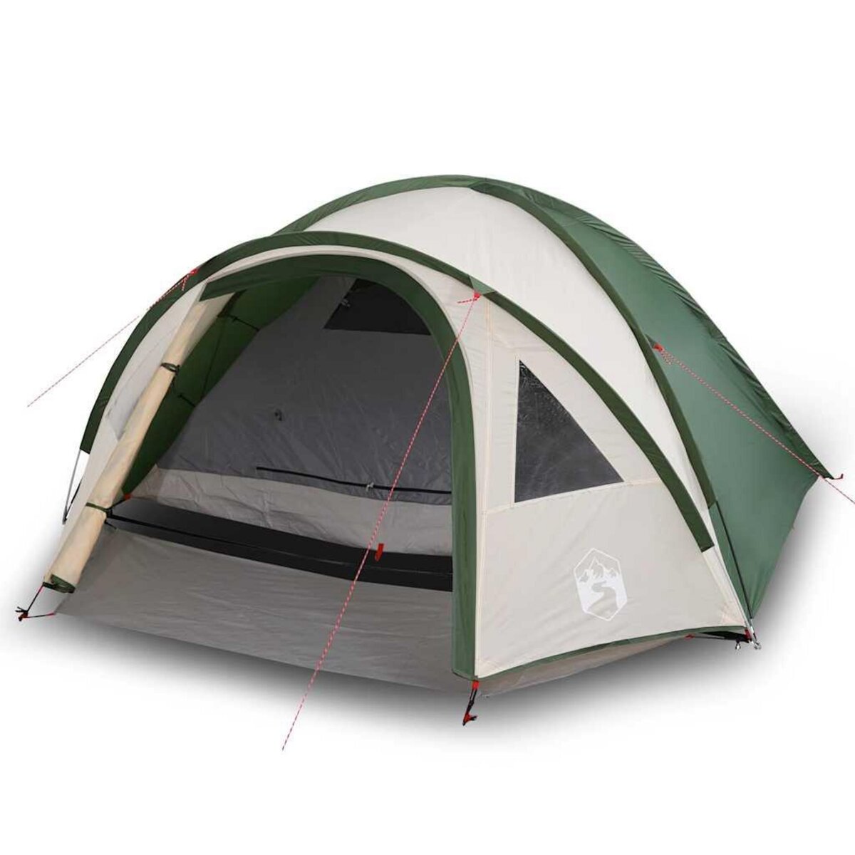 VIDAXL Tente de camping a dome 4 personnes vert impermeable