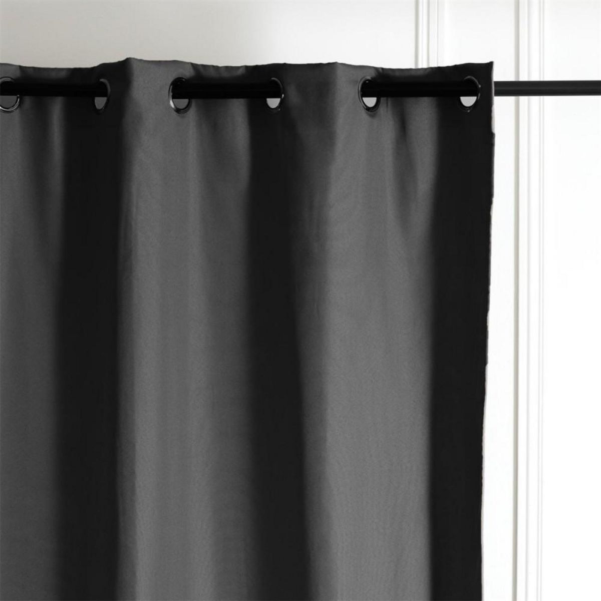 The Home Deco Factory Rideau isolant polaire 135x240 cm noir