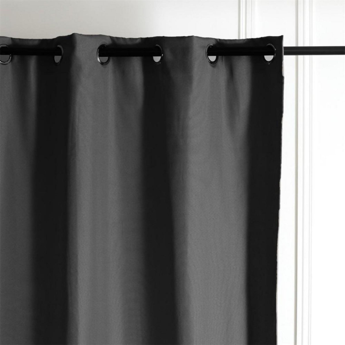 The Home Deco Factory Rideau isolant polaire 135x240 cm noir