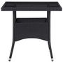 Voir la diapositive 3 : VIDAXL Ensemble a manger de jardin 5 pcs Noir Resine tressee et acacia