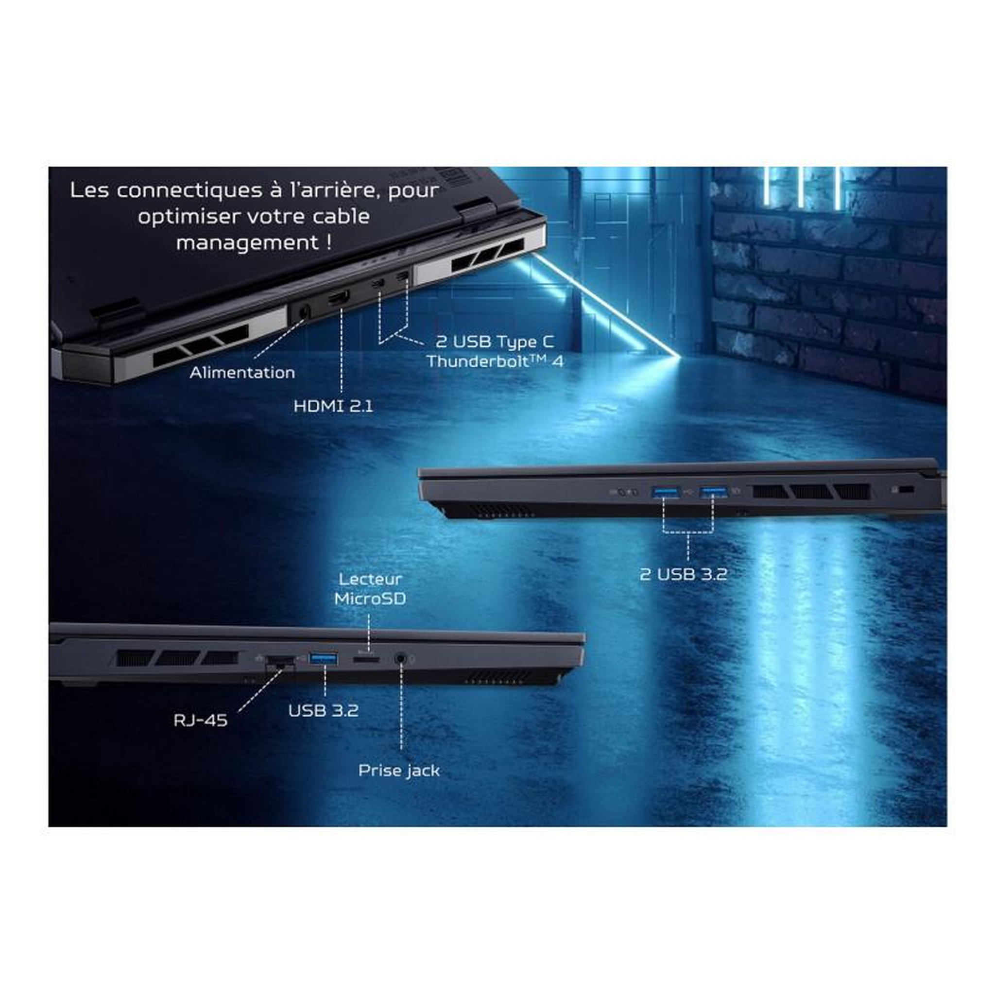 Voir la diapositive 5 : ACER PC portable Acer Gaming Predator Helios Neo 16 PHN16 72 759C 16 WQXGA Intel Core i7 14650HX RAM 16 Go DDR5 512 Go SSD GeForce