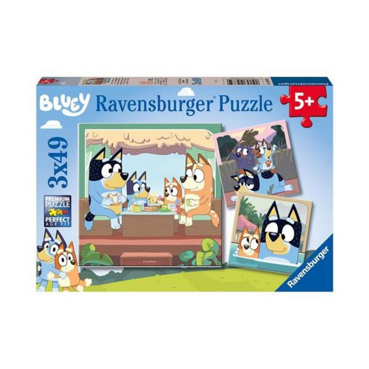 RAVENSBURGER Puzzles 3x49 pièces Ravensburger Les aventures de Bluey