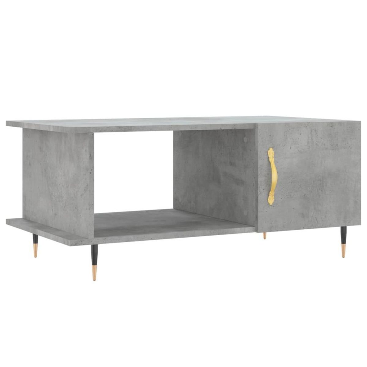 VIDAXL Table basse gris beton 90x50x40 cm bois d'ingenierie