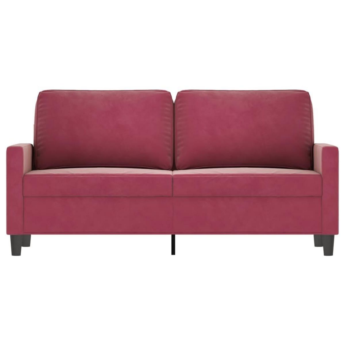 VIDAXL Canape a 2 places Rouge bordeaux 140 cm Velours