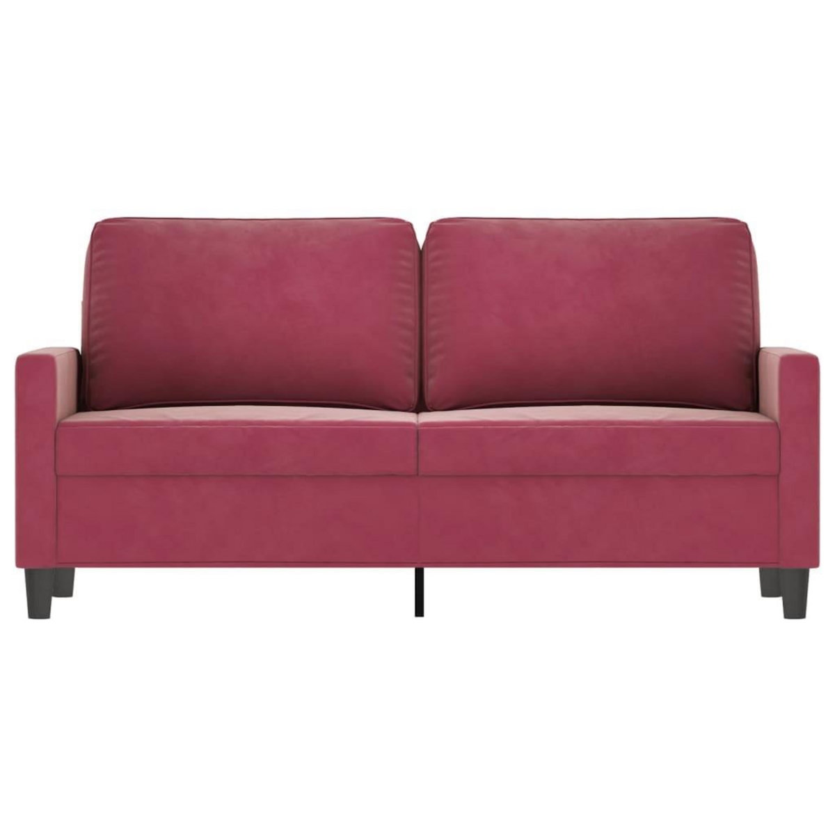 VIDAXL Canape a 2 places Rouge bordeaux 140 cm Velours