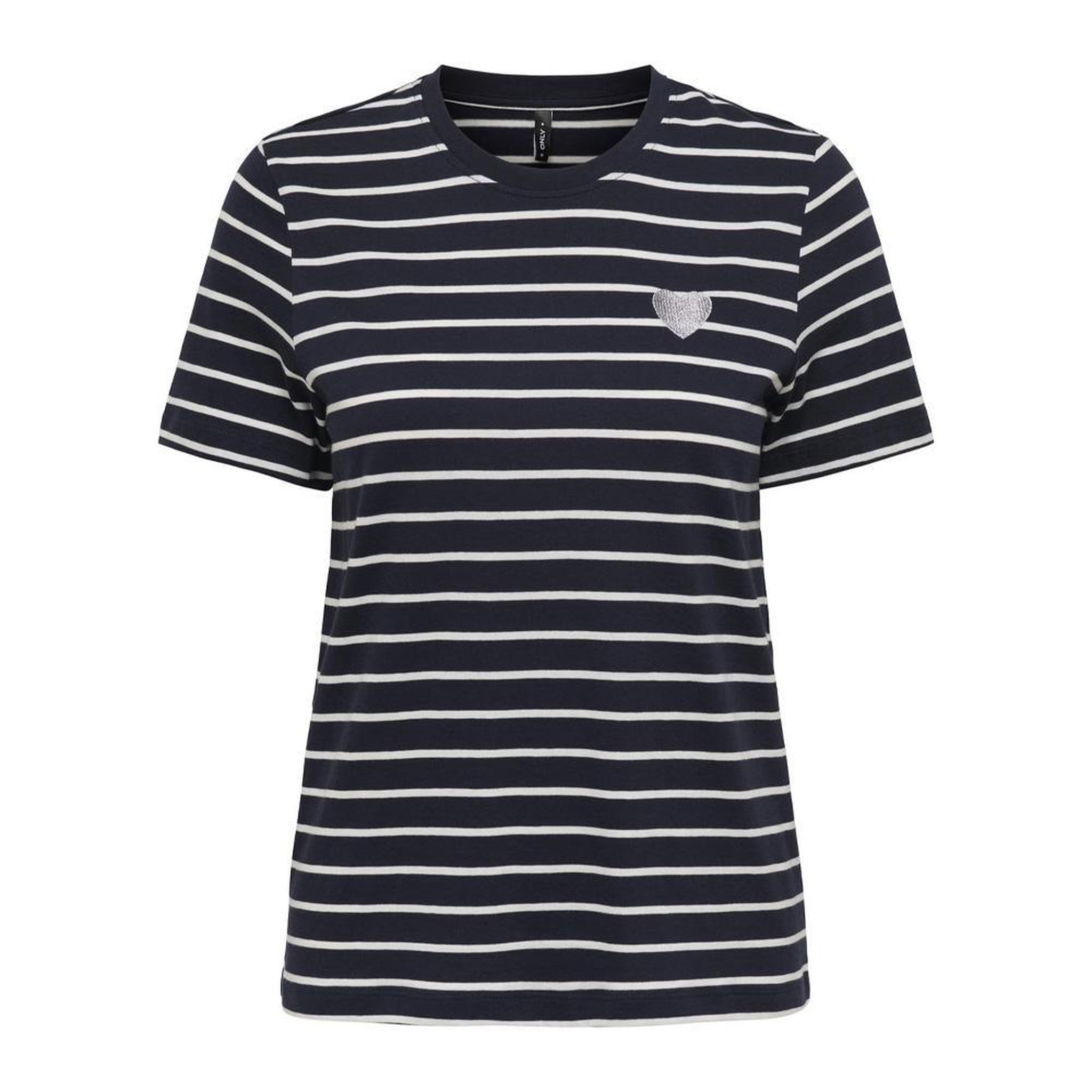 Voir la diapositive 4 : Only T-Shirt Marine/Blanc Femme Only Liva