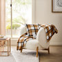 Voir la diapositive 4 : Paris Prix Coussin Tartan en Velours  Ecossais  45x45cm Camel