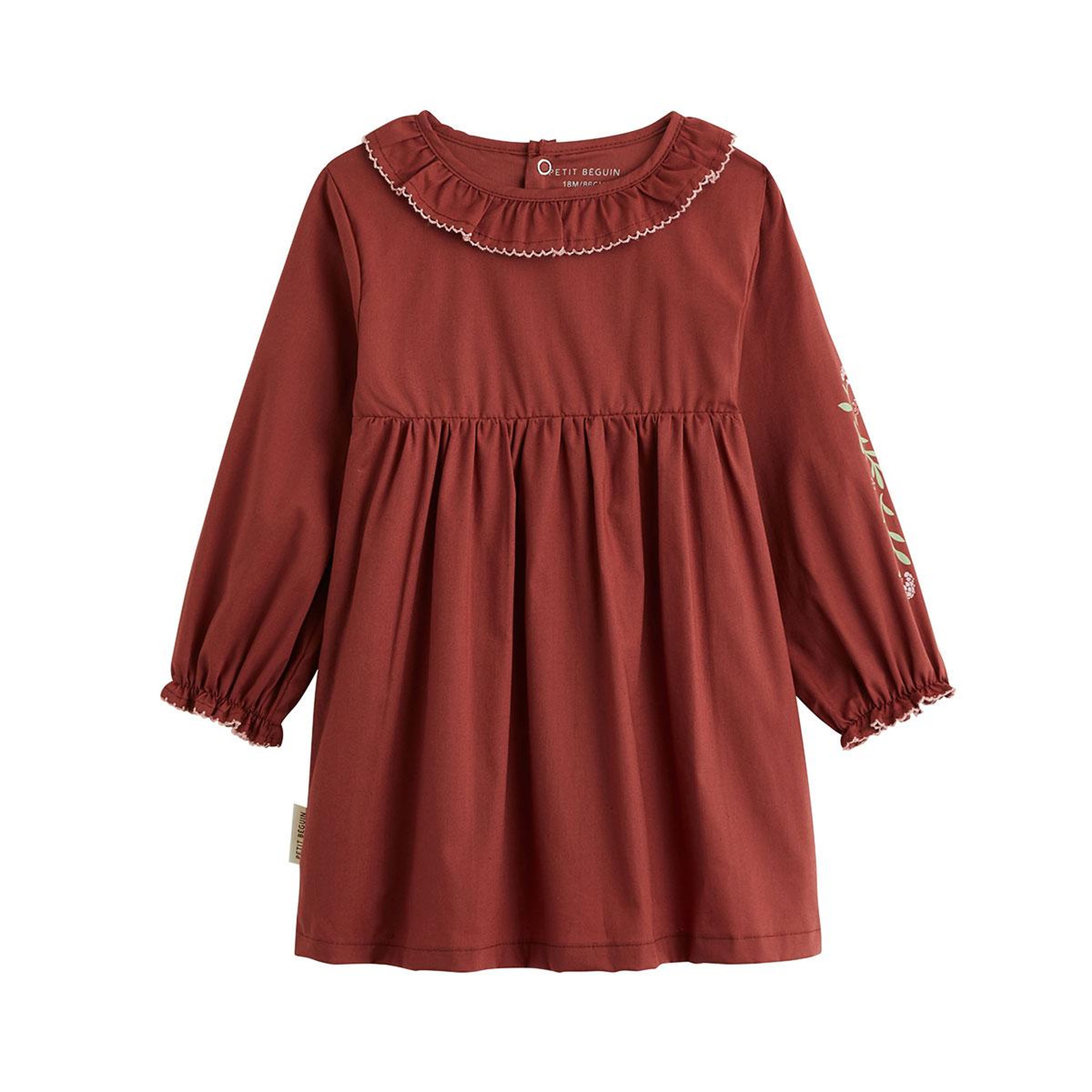 PETIT BEGUIN Robe enfant en popeline harmony. Coloris disponibles : Rose