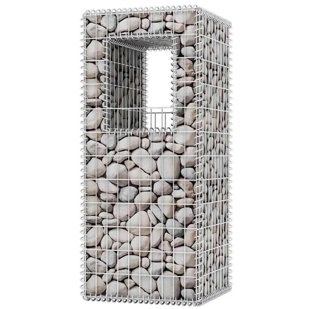 VIDAXL Jardiniere/Poteau de panier gabion 2 pcs Acier 50x50x120 cm