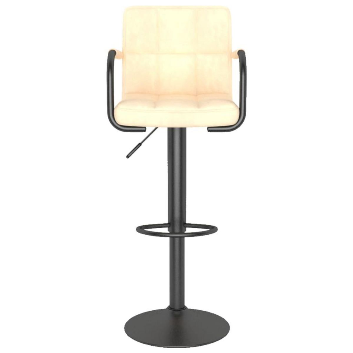 VIDAXL Tabourets de bar lot de 2 creme velours