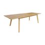Voir la diapositive 6 : SWEEEK Table de jardin extensible bois d'acacia + 10 assises 2 fauteuils 8 chaises PALENA et MERINA 275 x 100 x 75 cm naturel et beige