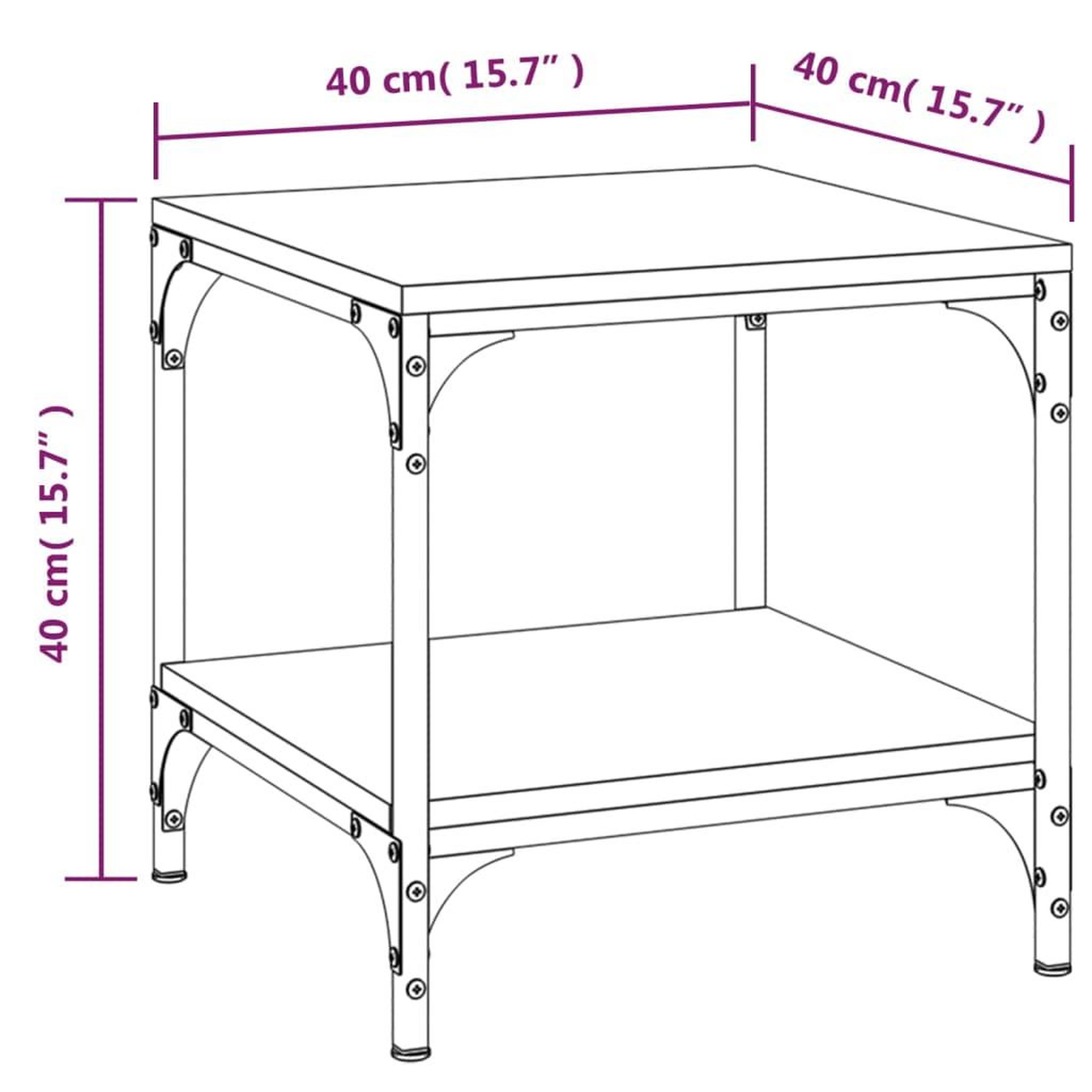 Voir la diapositive 6 : VIDAXL Tables d'appoint 2 pcs Noir 40x40x40 cm Bois d'ingenierie